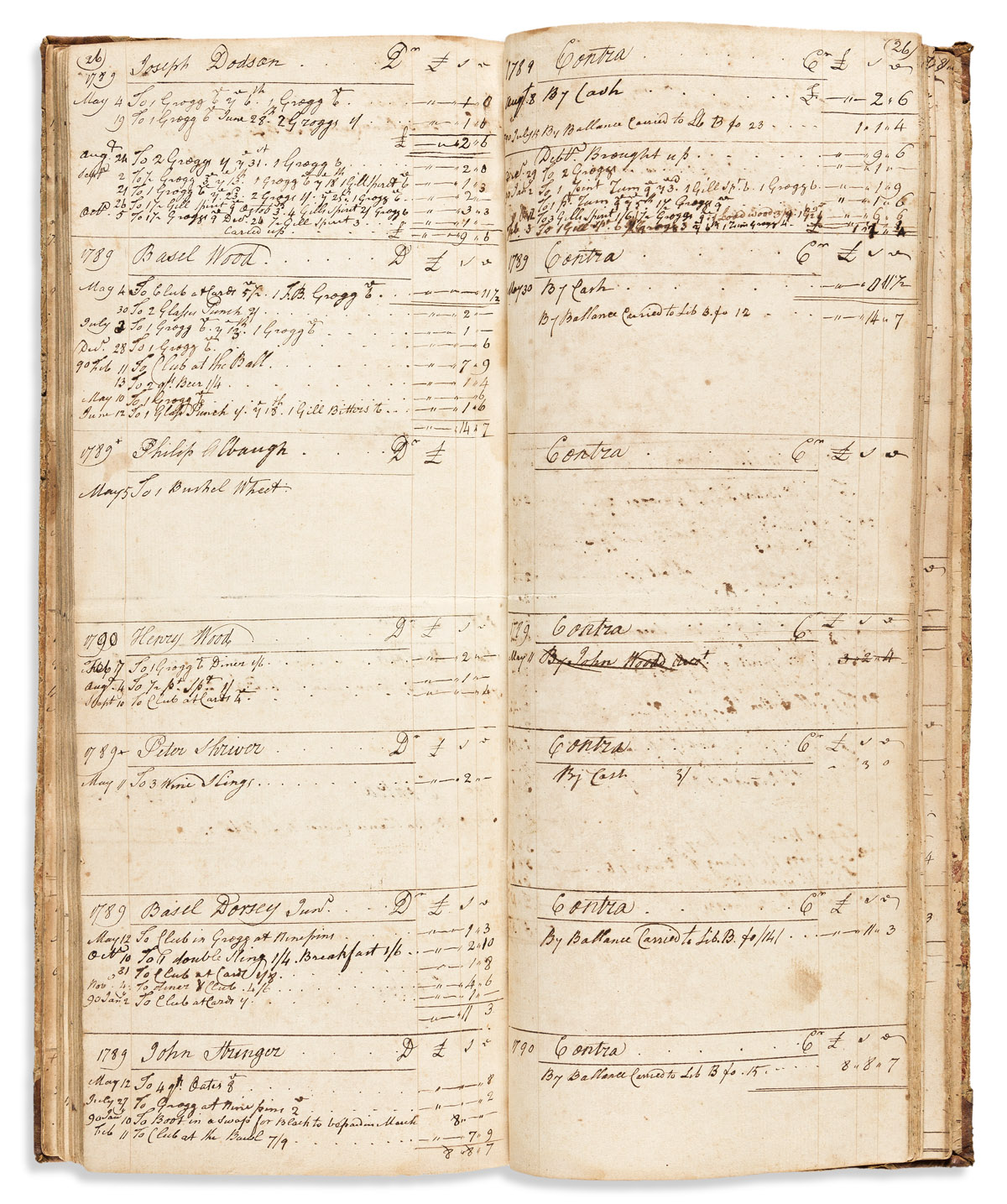 (MARYLAND.) Pair of tavern ledgers from Frederick County.